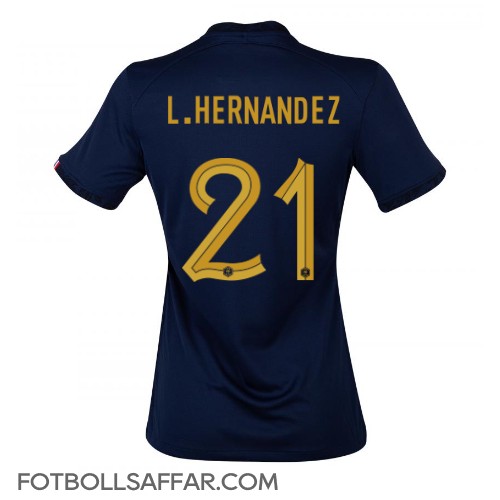 Frankrike Lucas Hernandez #21 Hemmatröja Dam VM 2022 Kortärmad
